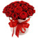 красные розы в шляпной коробке. Эстония